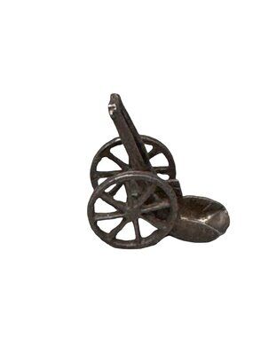 925 Sterling Silver Rickshaw Pull Cart Charm Pendant Miniature Travel Souvenir